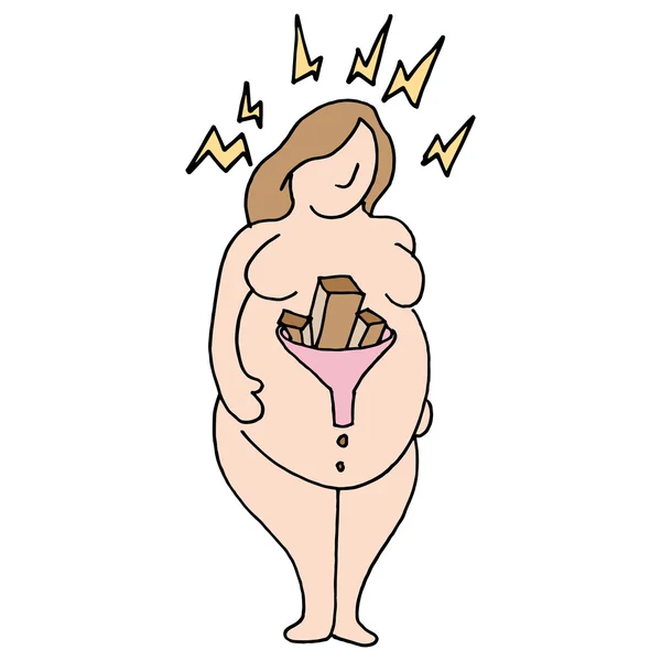 Femme avec constipation — Image vectorielle
