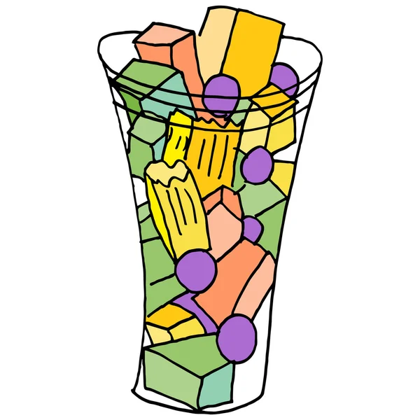 Fruit cup snack — Stockvector