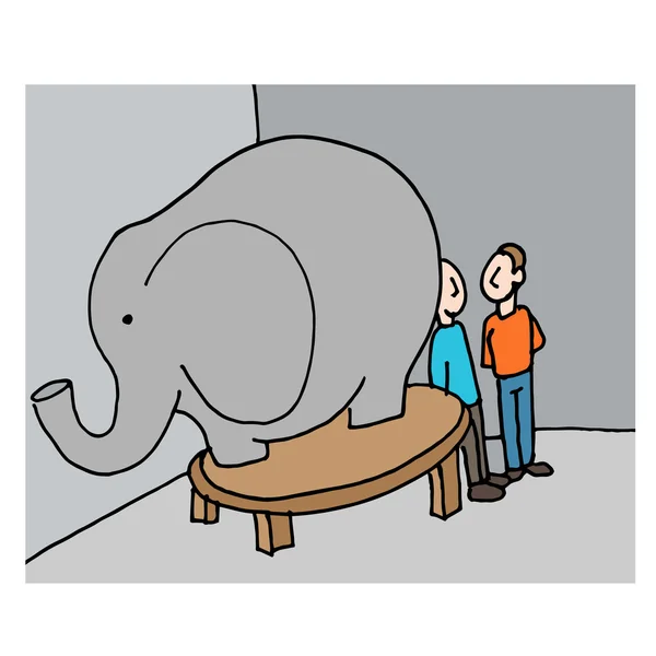 Reunión de negocios elefante en la sala — Archivo Imágenes Vectoriales