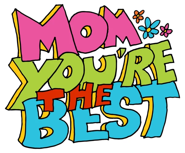 Mamma du är det bästa budskapet — Stock vektor