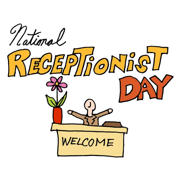 National receptionist day — Stock Vector