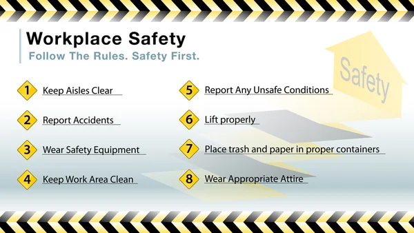 Slide de segurança no local de trabalho —  Vetores de Stock