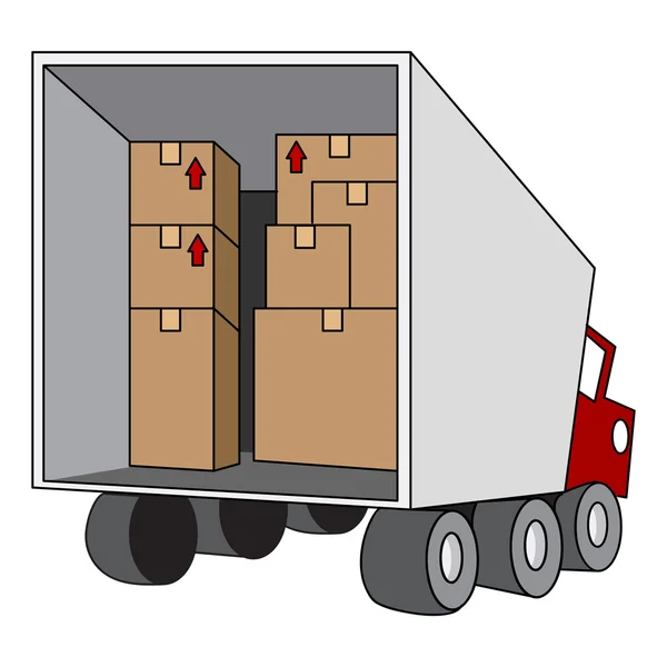 Déménagement camion de déménagement — Image vectorielle