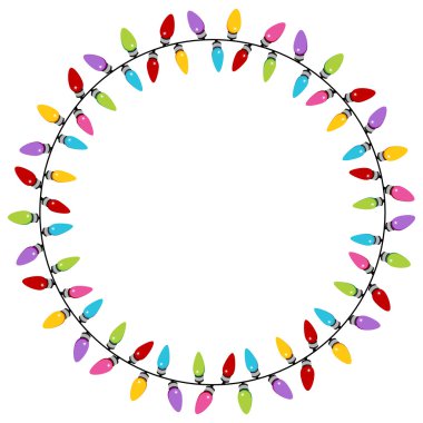 Download Christmas Lights Circle Free Vector Eps Cdr Ai Svg Vector Illustration Graphic Art