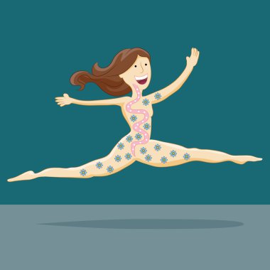 Healthy Digestion Girl clipart