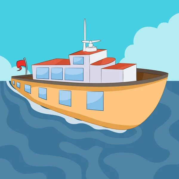 Barco de ferry — Vector de stock