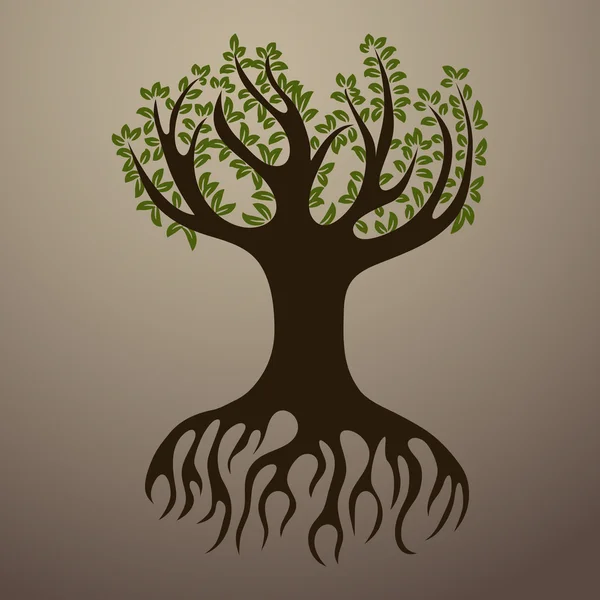 Árbol enraizado — Vector de stock