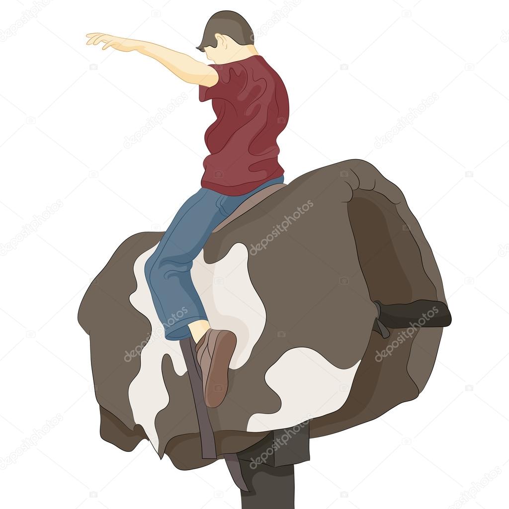 Mechanical Bull Riding Clip Art