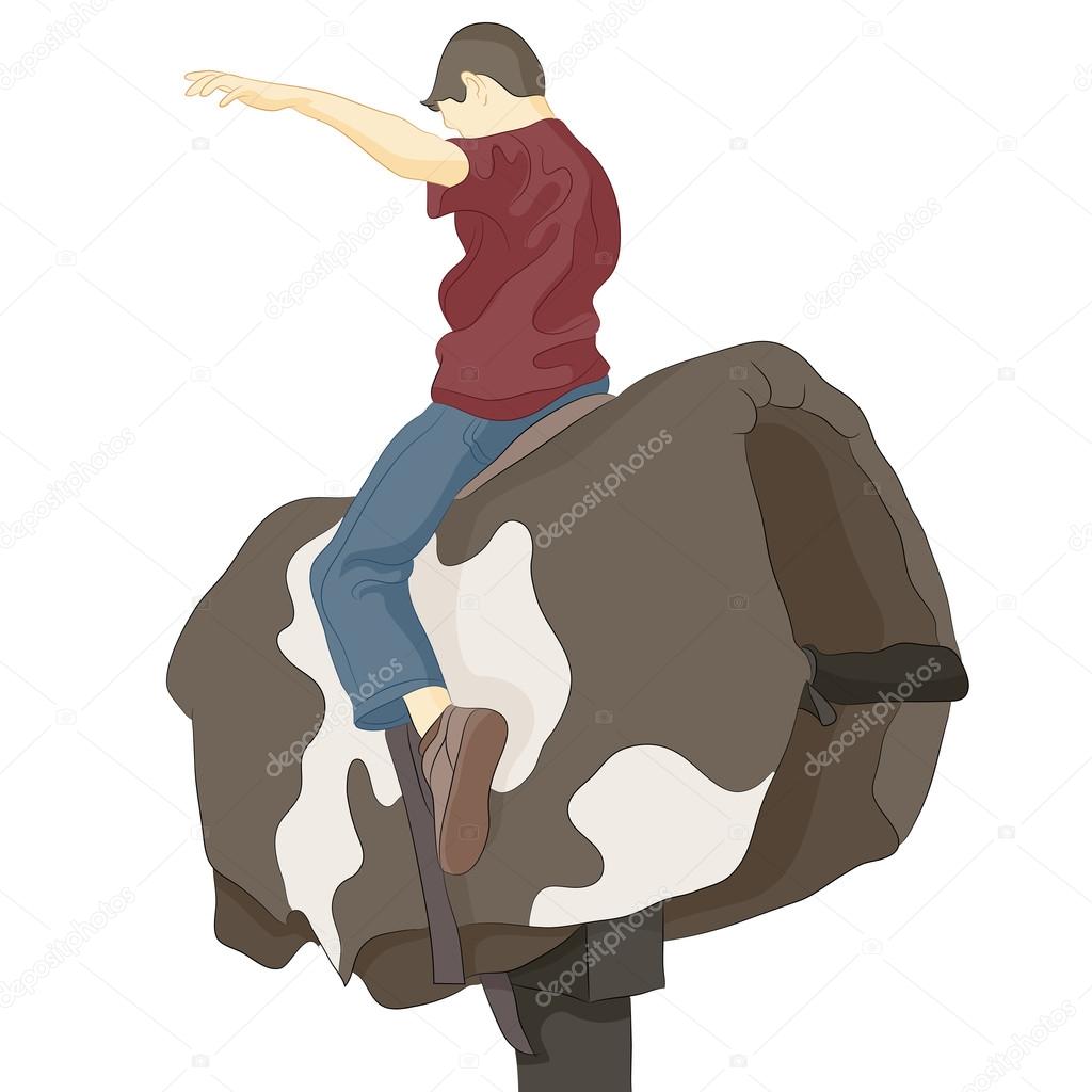 Bull Riding Man