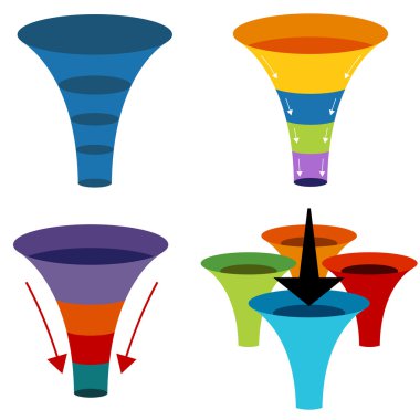 3d Funnel Charts clipart