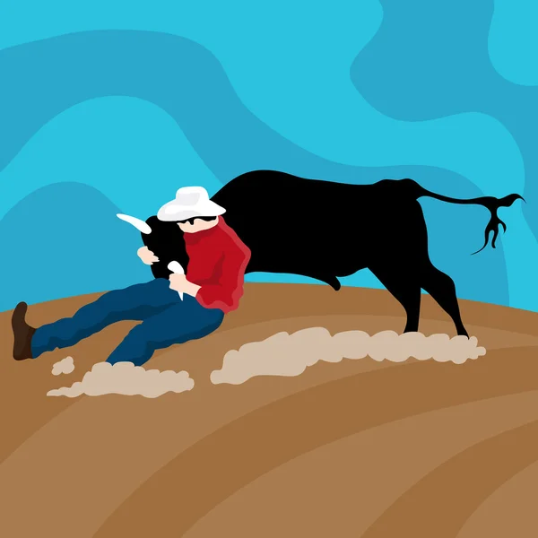 Allevatore di bovini Cowboy — Vettoriale Stock