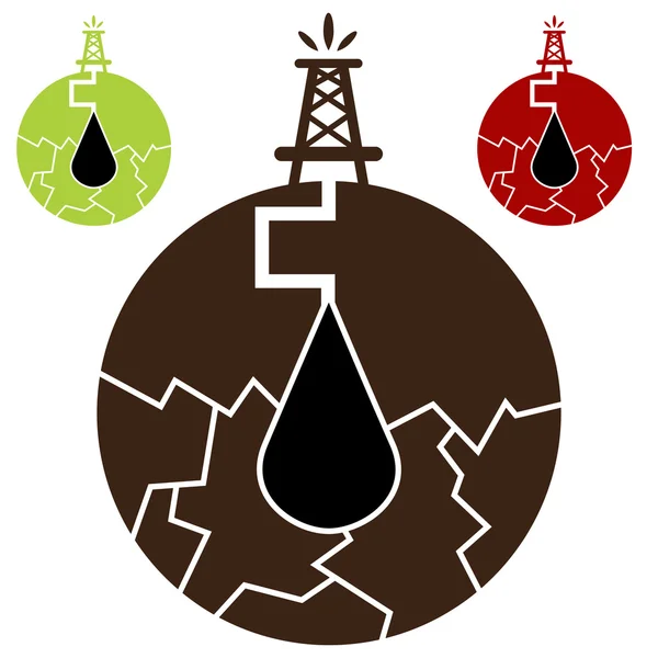 水力压裂石油图标 — 图库矢量图片