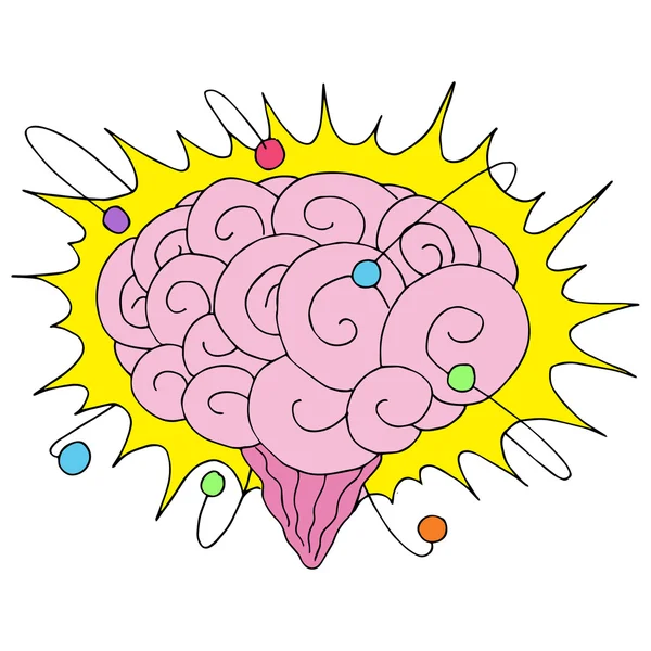 Atomic Powered Brain — Stock Vector