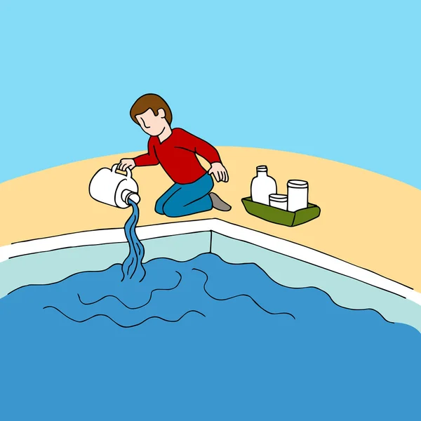 Produits chimiques de piscine — Image vectorielle