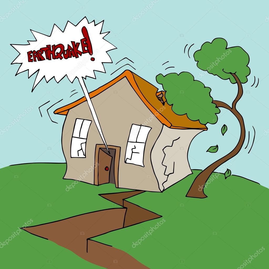 earthquake cartoon clipart