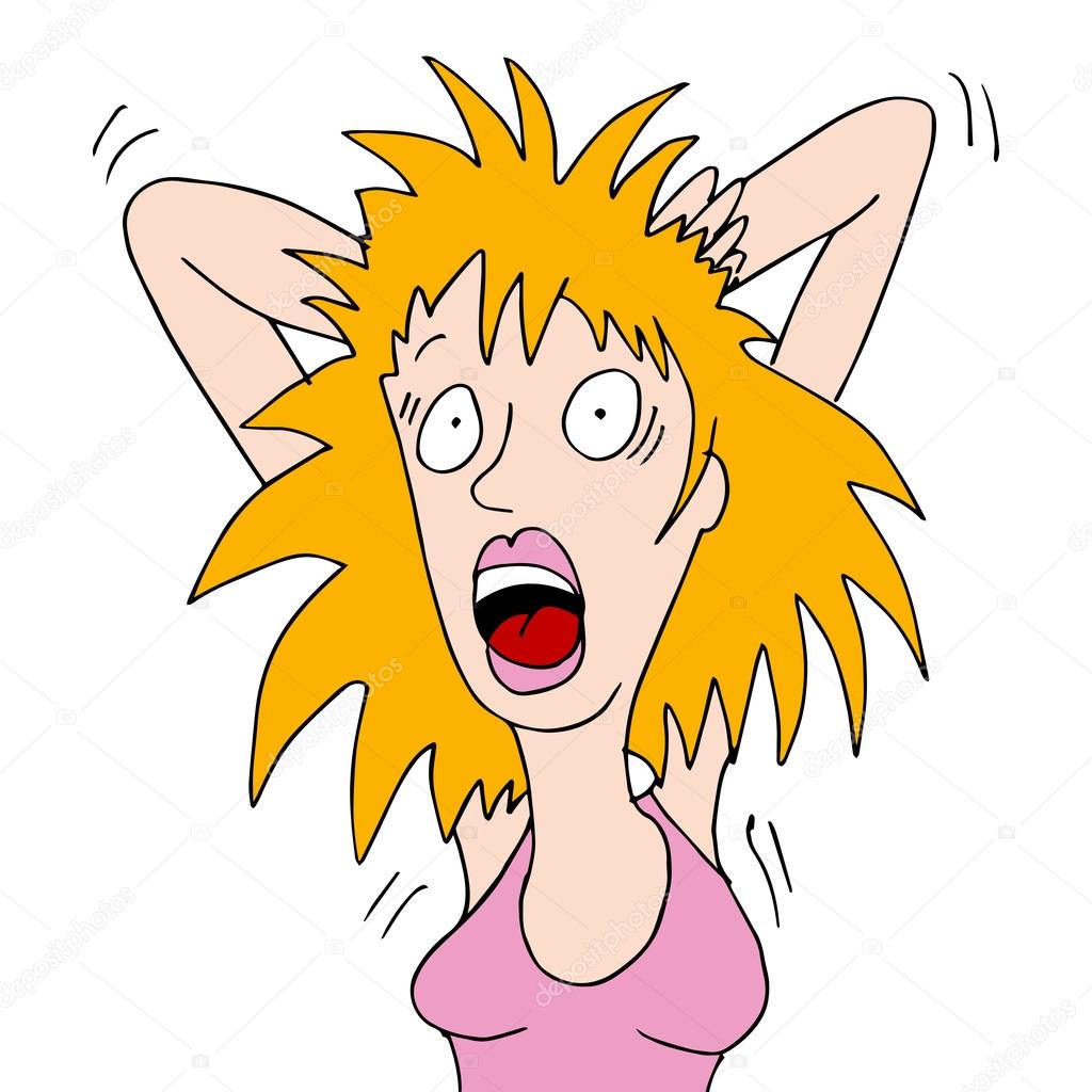 Itchy Dry Hair — Stock Vector © cteconsulting 61581893