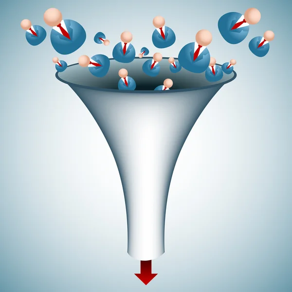 Fusioner trattdiagram — Stock vektor