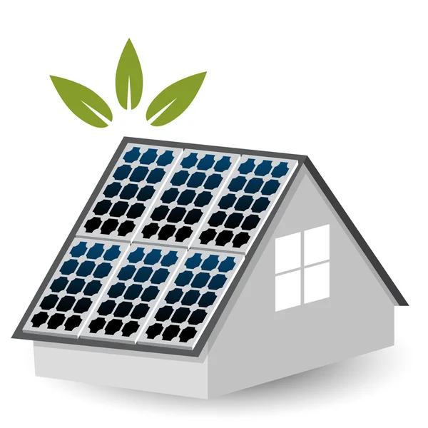 Zonnepanelen pictogram — Stockvector