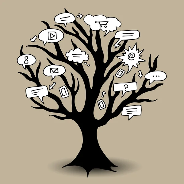 Communication Tree — Stock Vector