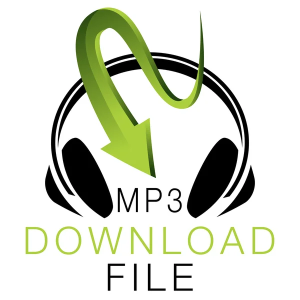 MP3 musik ladda ner Icon — Stock vektor