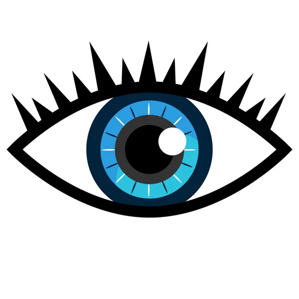 Pictogram van een blauw oog — Stockvector