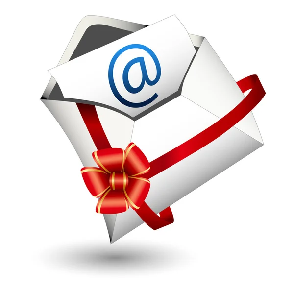 E-Mail Geschenk-Symbol — Stockvektor