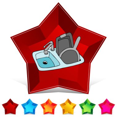 Kitchen Sink Gemstone düğme kümesi