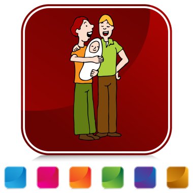 Eşcinsel evlat edinme düğme kümesi