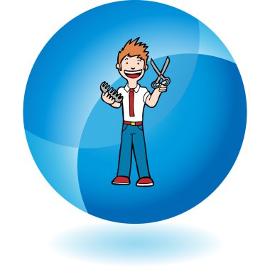 Kuaför kutsal kişilerin resmi düğme