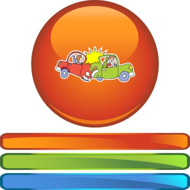 Araba kaza web simgesi