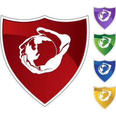 Ellerini tutarak dünya web düğmesi