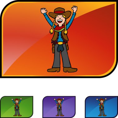 Kovboy kız web simgesi