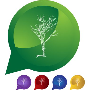 Çıplak ağaç web düğmesi