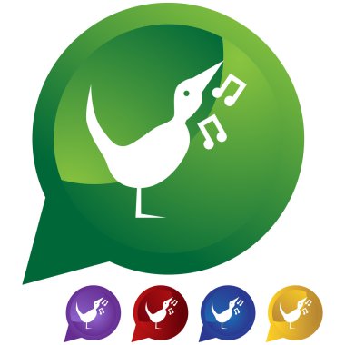 Şarkı kuş kutsal kişilerin resmi düğme