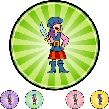 Korsan kız düğmesi