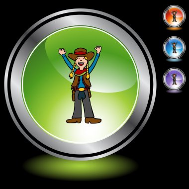 Kovboy kız web simgesi