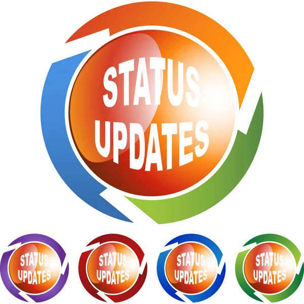 Status aktualisiert Webbutton — Stockvektor
