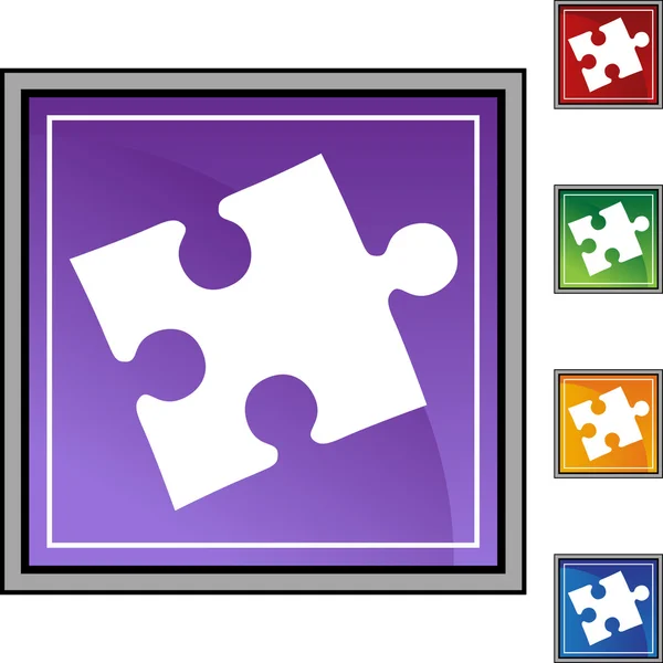 Puzzle icono web — Vector de stock