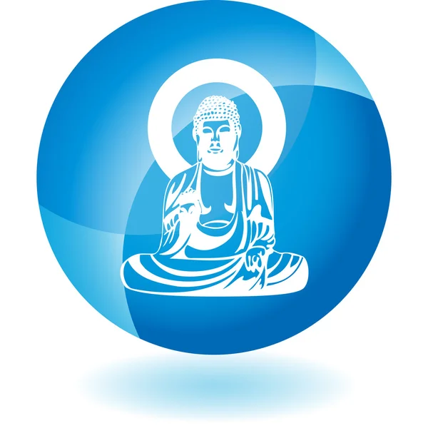 Ikon web Buddha - Stok Vektor