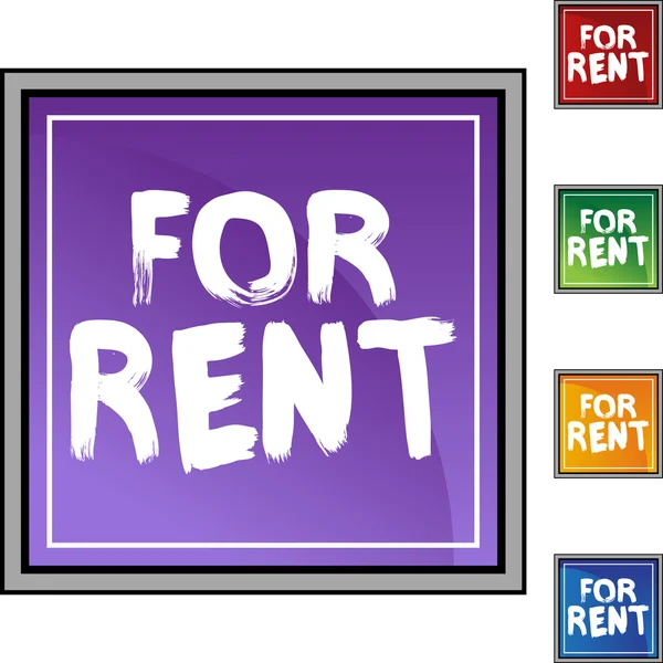 For rent colorful icons — Stock Vector