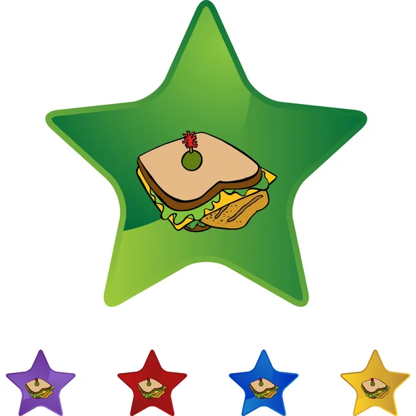Куриный сэндвич — стоковый вектор
