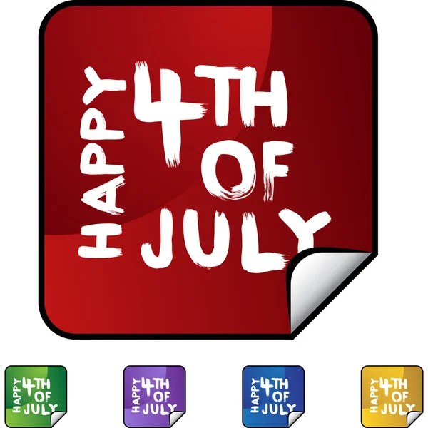 Happy Fourth July web icon — Stock Vector