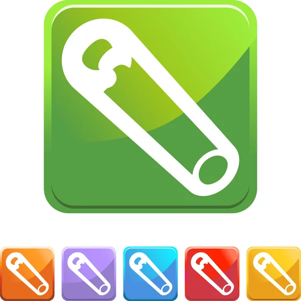 Botón web Safety Pin — Vector de stock