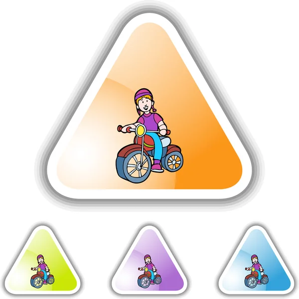 Motorfiets web pictogram — Stockvector