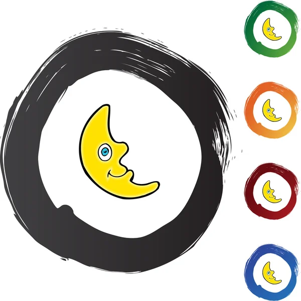 Crescent Moon icono web — Archivo Imágenes Vectoriales