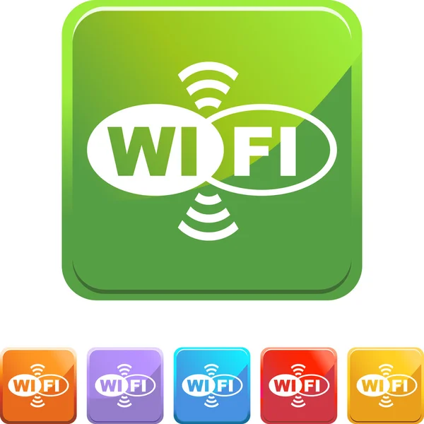 Wifi web button — Stock Vector