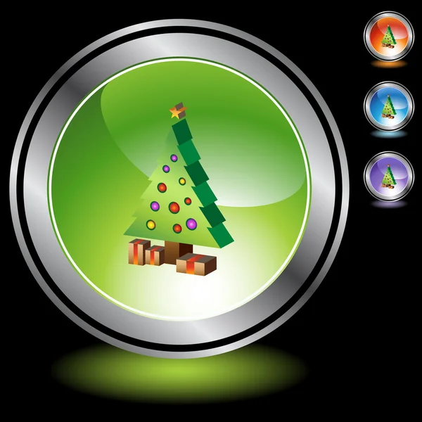 Kerstboom web pictogram — Stockvector