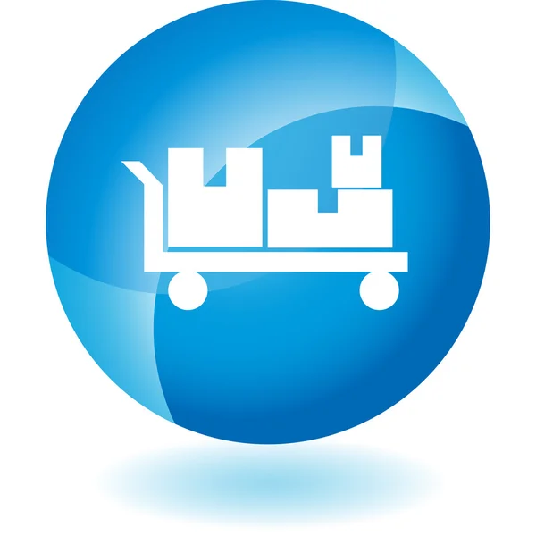 Flatbed Cart Icon — Stock Vector