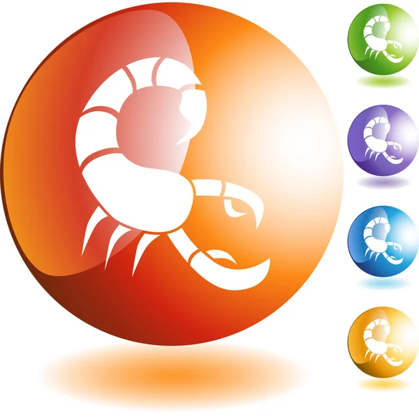 Scorpion bouton web — Image vectorielle