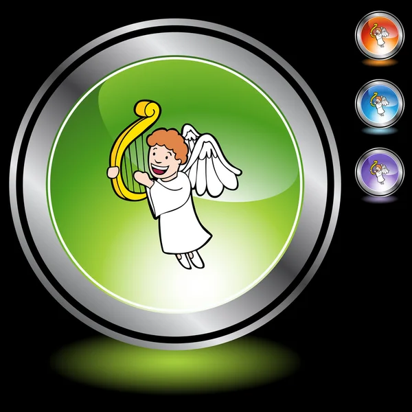 Chłopiec anioł tkanina ikona — Wektor stockowy